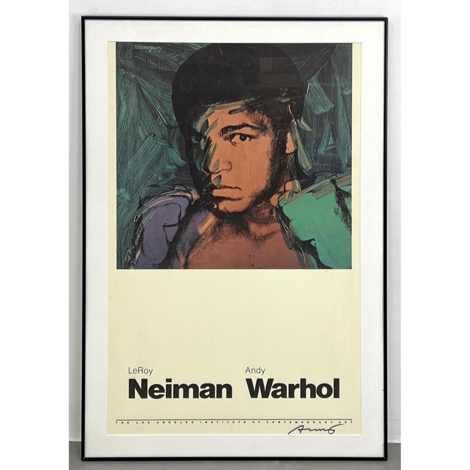 Appraisal: NEIMAN ANDY WARHOL Muhammed Ali Poster Los Angeles Institute of