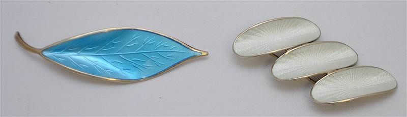 Appraisal: DAVID ANDERSON STERLING MID CENTURY BROOCHES - Mid century sterling