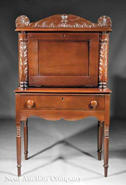 Appraisal: A Southern Late Classical Mahogany Planter's Desk mid- th c