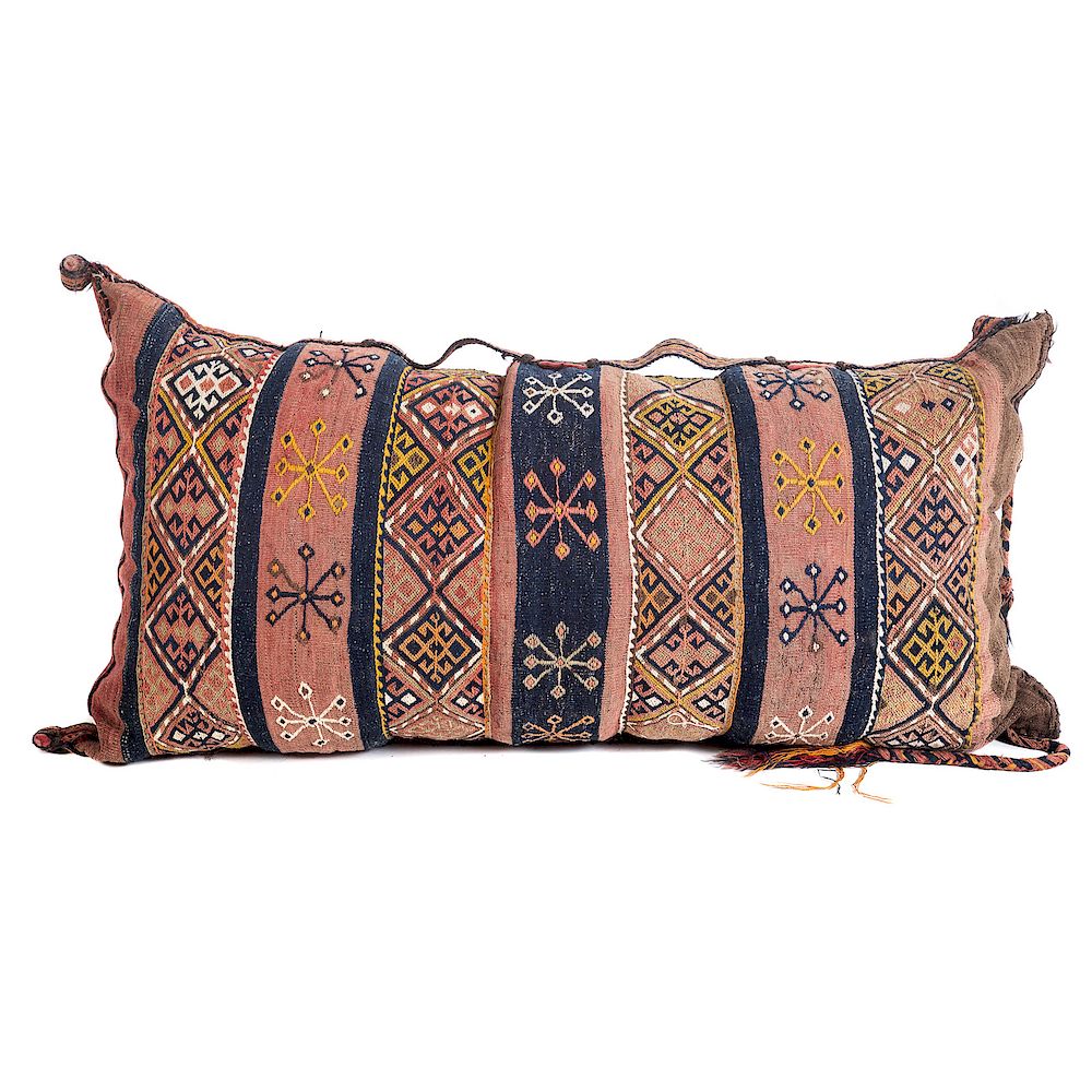 Appraisal: Turkish Soumak Kilim Pillow x in hand woven on both