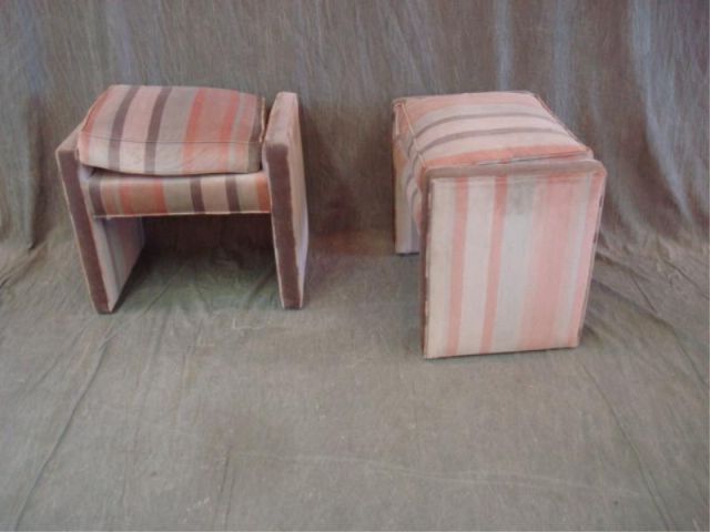 Appraisal: Pair of Midcentury Upholstered Benches Dimensions x x