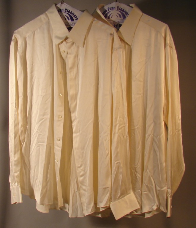 Appraisal: BRIONI Size XL Silk charmeuse long sleeve cream BRIONI Size