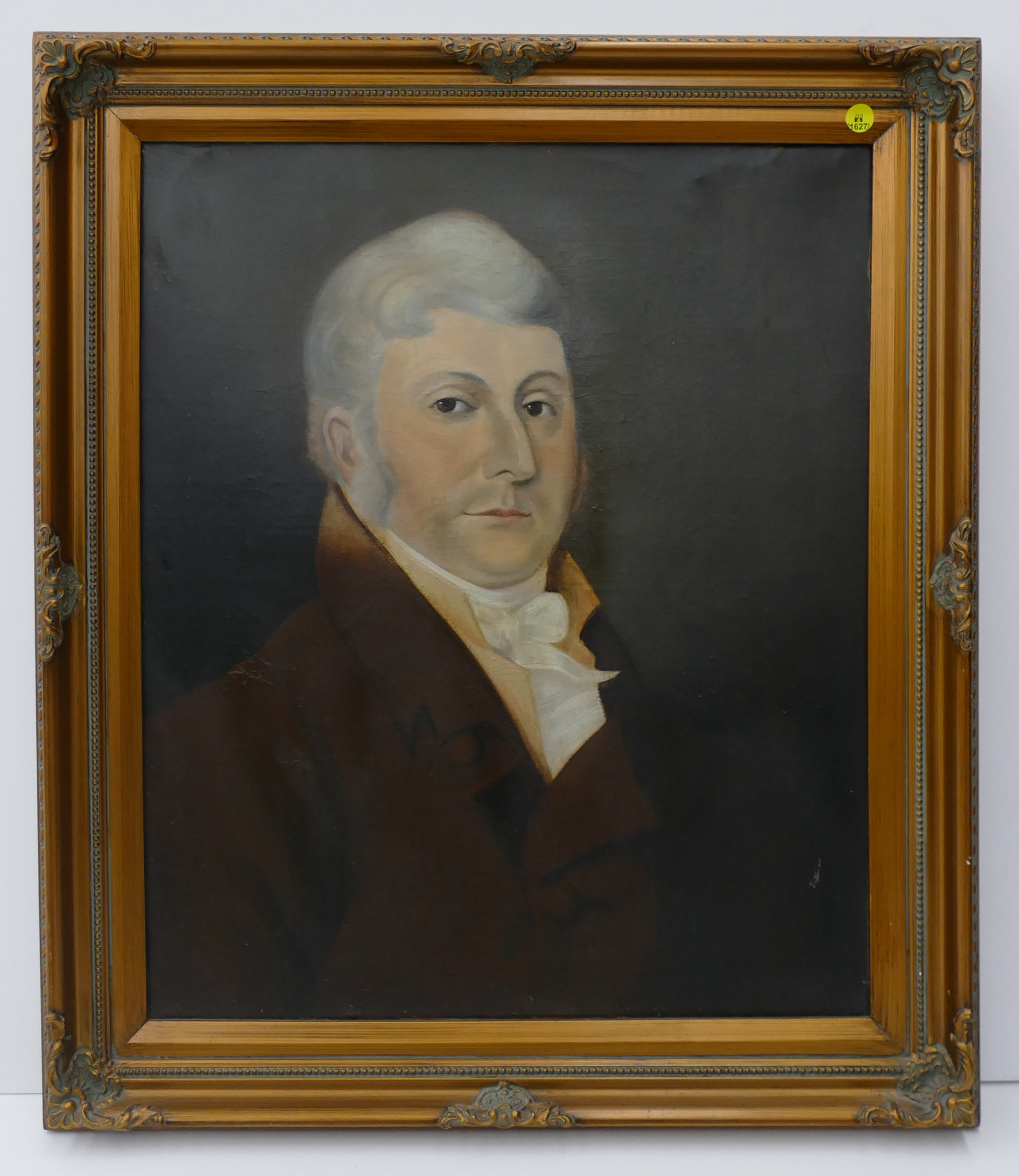 Appraisal: Antique Male Portrait Oil on Canvas Framed x