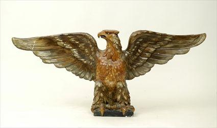 Appraisal: Polychrome Cast Plaster Eagle Figure x in