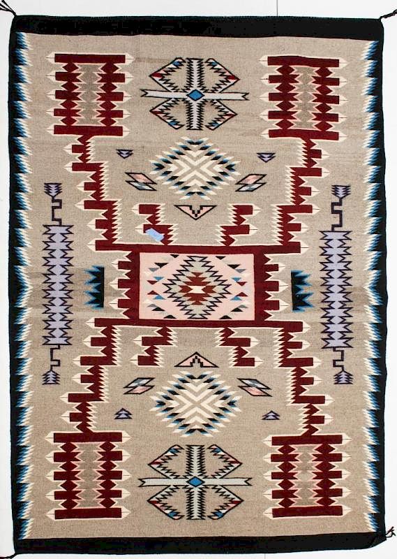 Appraisal: Navajo American Indian Woven Rug ' X ' Native American