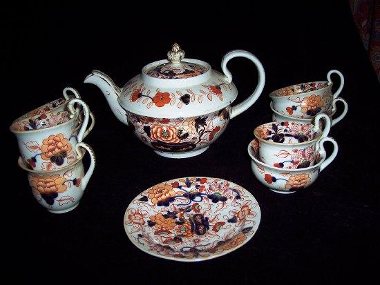 Appraisal: A Staffordshire part tea service of eleven pieces decorated in