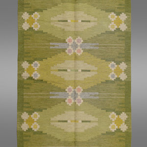 Appraisal: Ingegerd Silow Swedish - Flatweave Rug hand-woven wool woven signature