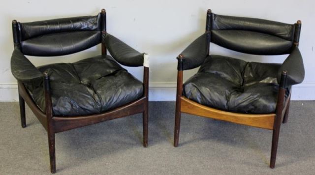 Appraisal: Pair of Midcentury Kristian Vedel Modus LoungeChairs Kristian Vedel for