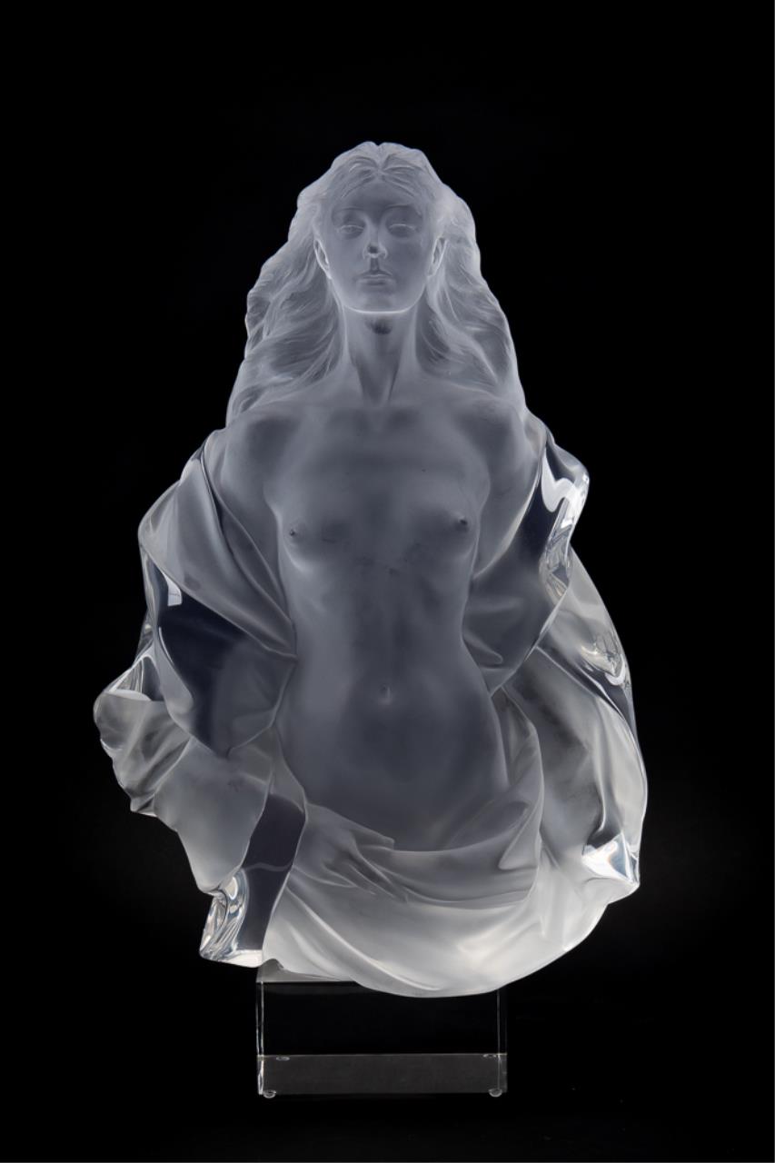 Appraisal: FREDERICK HART FIDELIA LUCITE SCULPTURE Frederick Hart American - Fidelia