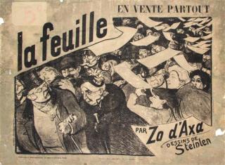 Appraisal: Theophile-Alexandre Steinlen Swiss - La Feuille par Zo d'Axa dessins