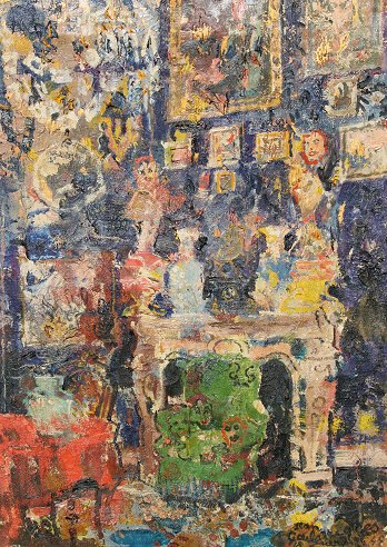 Appraisal: GAILLIARD Jean Jacques Belgian - ''L'Atelier d'Ensor en '' OIL