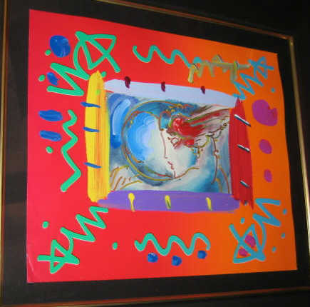 Appraisal: PETER MAX AMERICAN B I LOVE THE WORLD mixed media