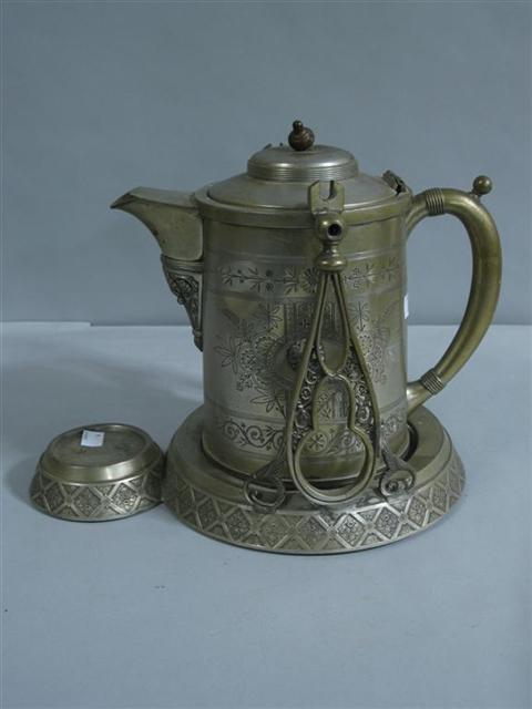 Appraisal: VICTORIAN ICED WATER JUG AND STAND The pitcher decorated with