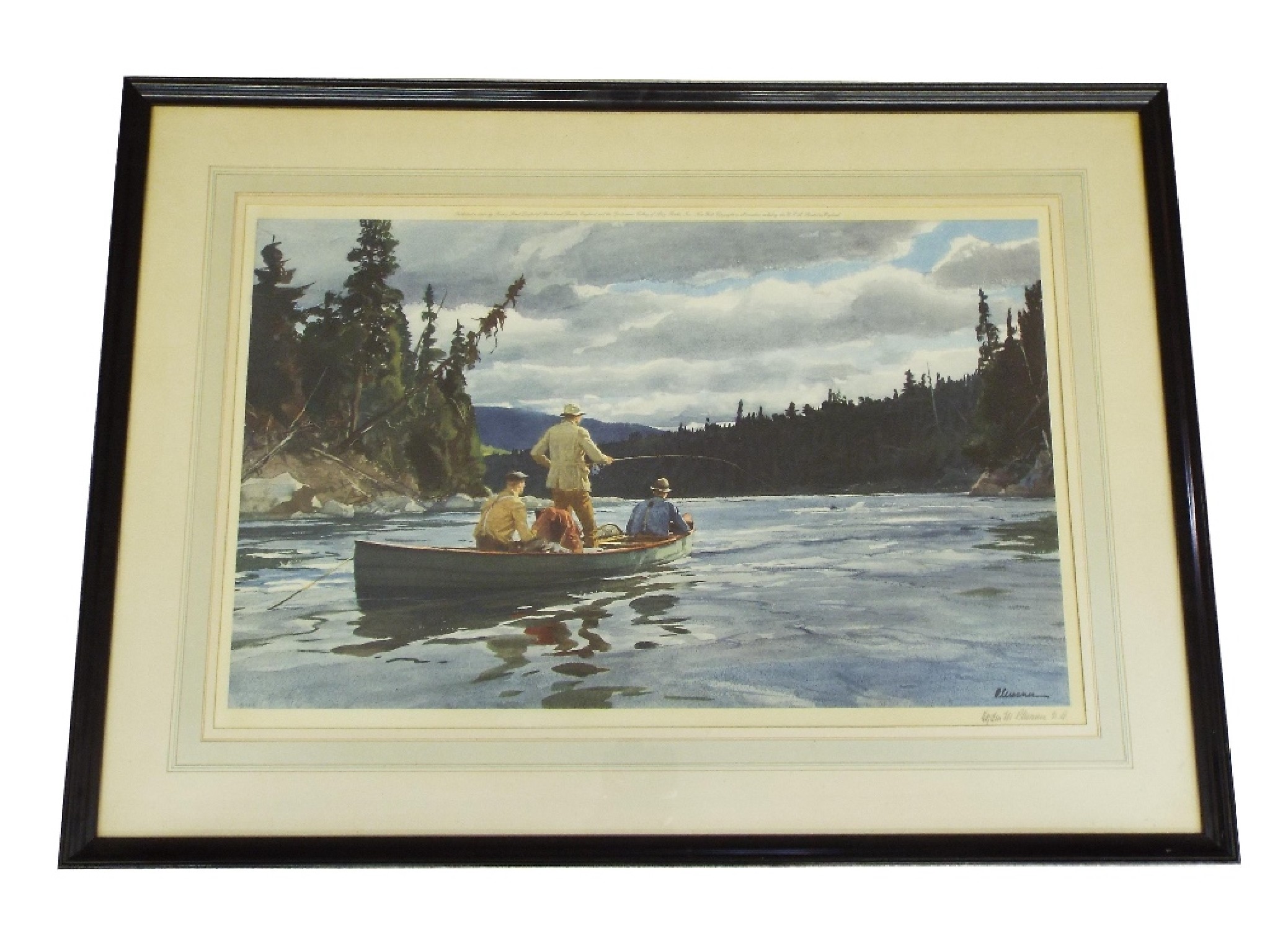 Appraisal: Ogden Pleissner - 'Rising Salmon' signed artist proof published by