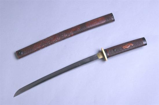 Appraisal: JAPANESE SHORT SWORD WAKIZASHI Shinto sword period th century Blade