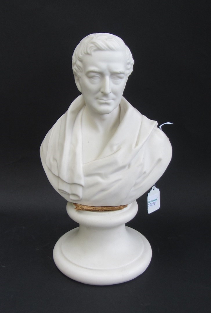 Appraisal: A Keys and Mountford parian bust of 'Sir Robert Peel'