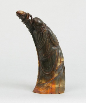 Appraisal: A Chinese Carved Horn Figure of Shou Lao ca Qing