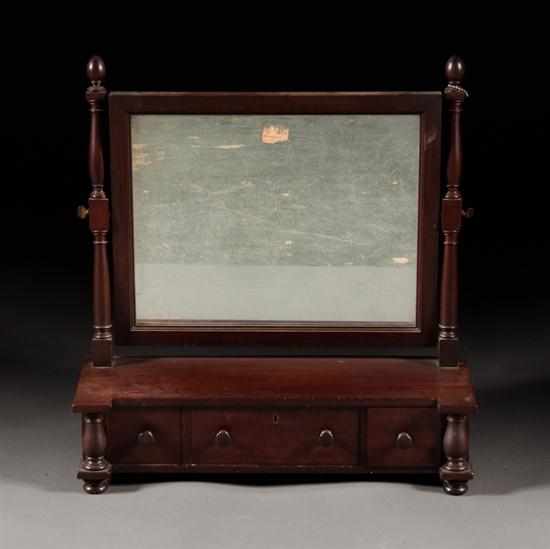 Appraisal: Potthast Brothers late Federal style carved mahogany shaving stand Baltimore