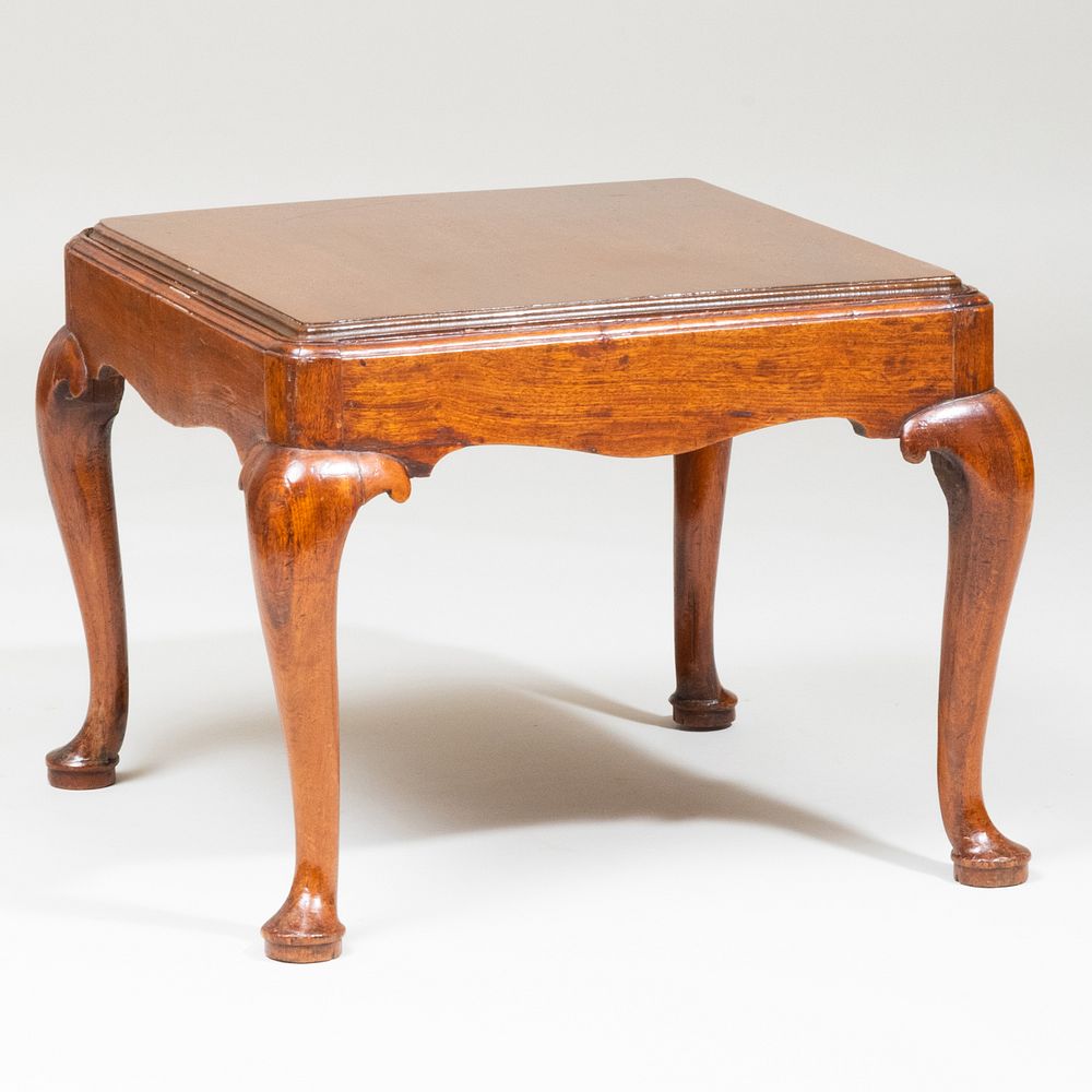 Appraisal: George II Walnut Stool x x in Property from the