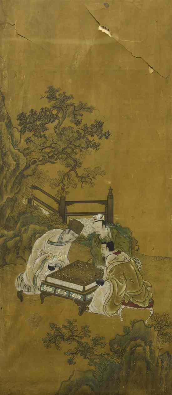 Appraisal: A Japanese Painting on Paper Kano School depicting a group