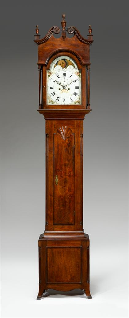 Appraisal: Federal Walnut tall clock possibly reading late th early th