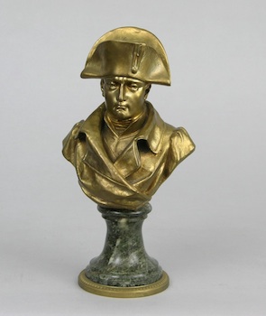 Appraisal: A Bronze Bust of Napoleon Signed Noel A bronze bust