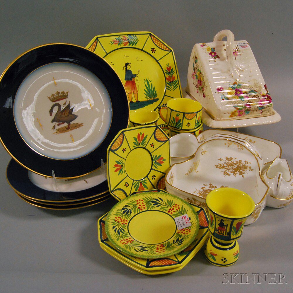 Appraisal: Group of Ceramic and Porcelain a set of four Limoges