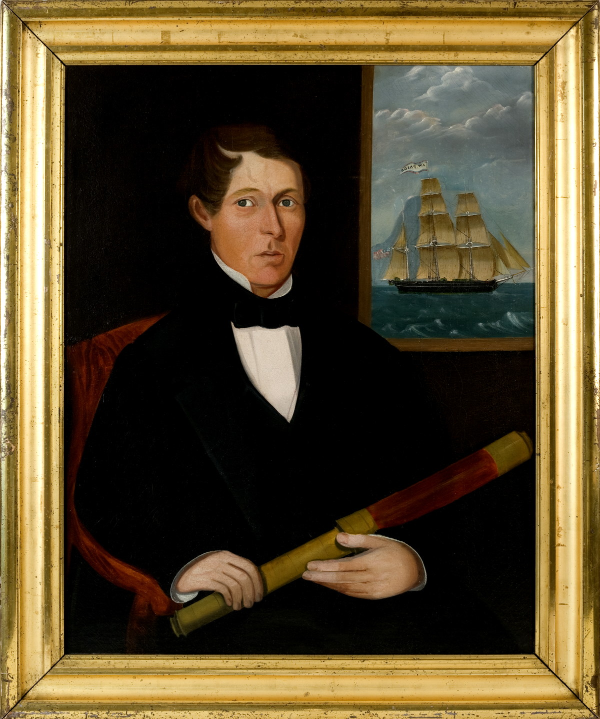 Appraisal: PORTRAIT OF CAPTAIN WILLIAM FARNSWORTH ATTRIBUTED TO WILLIAM HARE AMERICAN