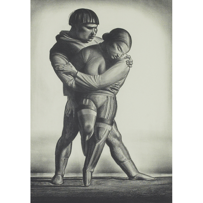 Appraisal: Rockwell Kent American - ''Greenland Courtship '' lithograph '' x