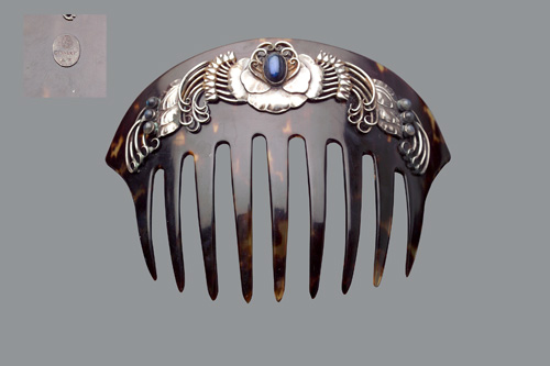 Appraisal: GEORG JENSEN Haircomb in Skonvirke-aesthetic with clear influence of Charles