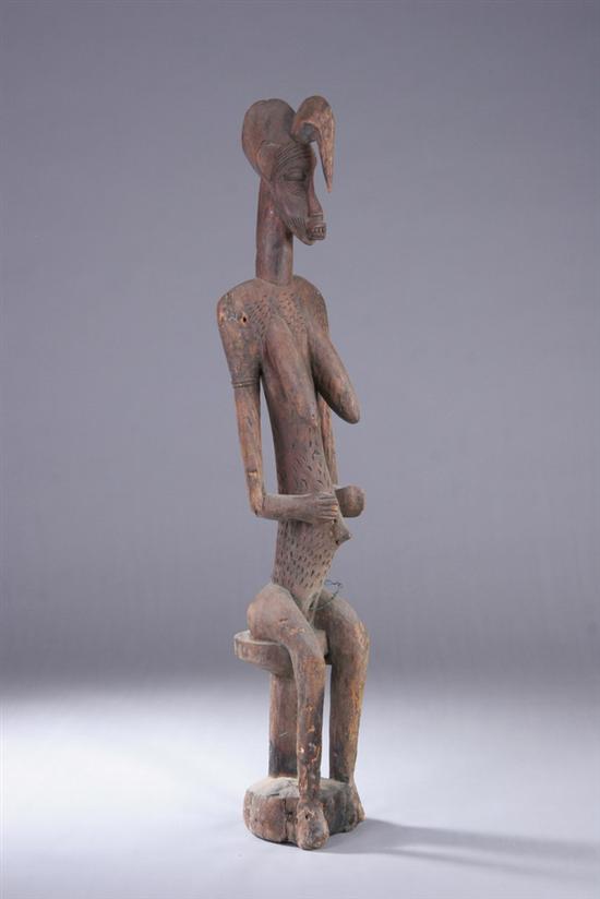 Appraisal: RARE SENUFO WOOD ANCESTOR FIGURE OF A WOMAN Circa -