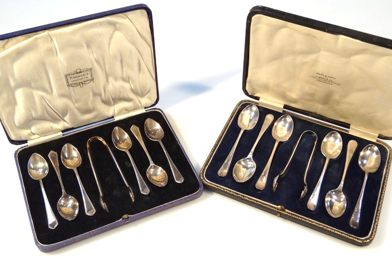 Appraisal: A George V silver teaspoon set by James Dixon Sons