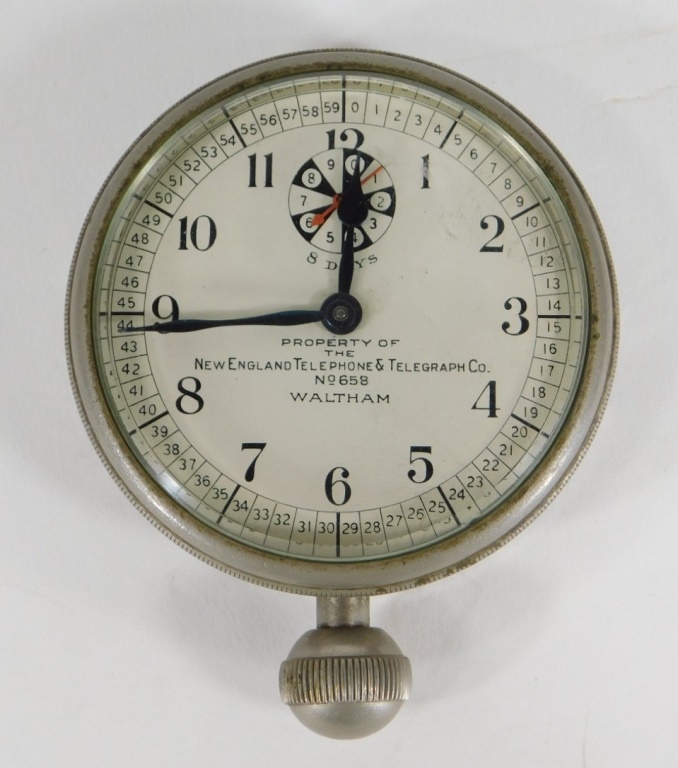 Appraisal: WALTHAM DAY KS SWITCHBOARD LONG DISTANCE CLOCK United States th