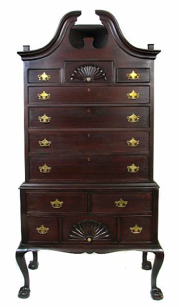 Appraisal: A Queen Anne style highboy height ft width in depth