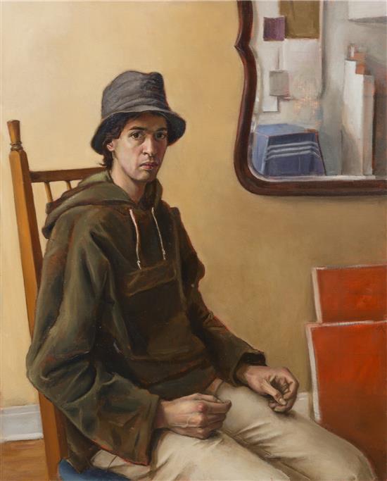 Appraisal: Sale Lot Peter Roos American b Self-Portrait oil on canvas