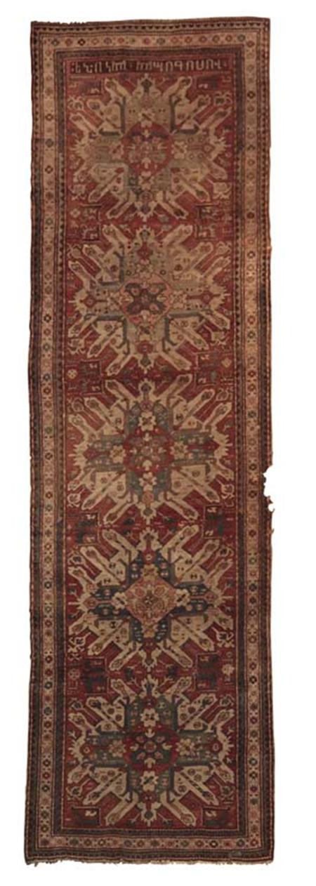 Appraisal: A Cheleberd runner early th century the red field with