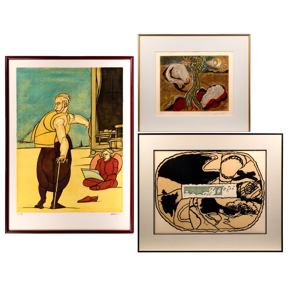 Appraisal: MULTIPLE ARTISTS TH CENTURY LITHOGRAPH ASSORTMENT items including Pierre Alechinsky