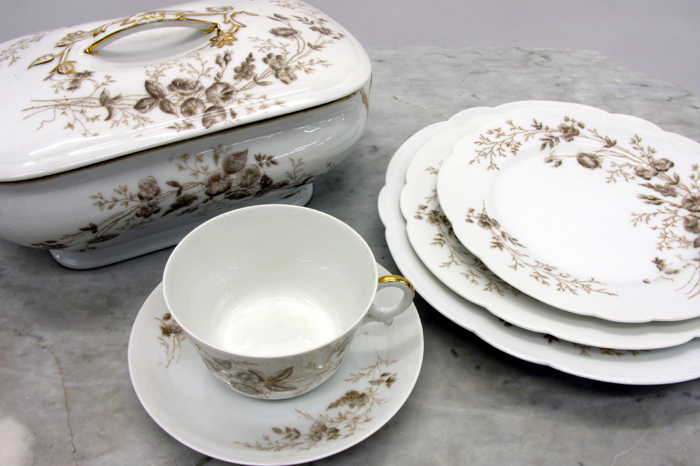 Appraisal: LIMOGES T V FRENCH PORCELAIN CHINA SET pieces in the