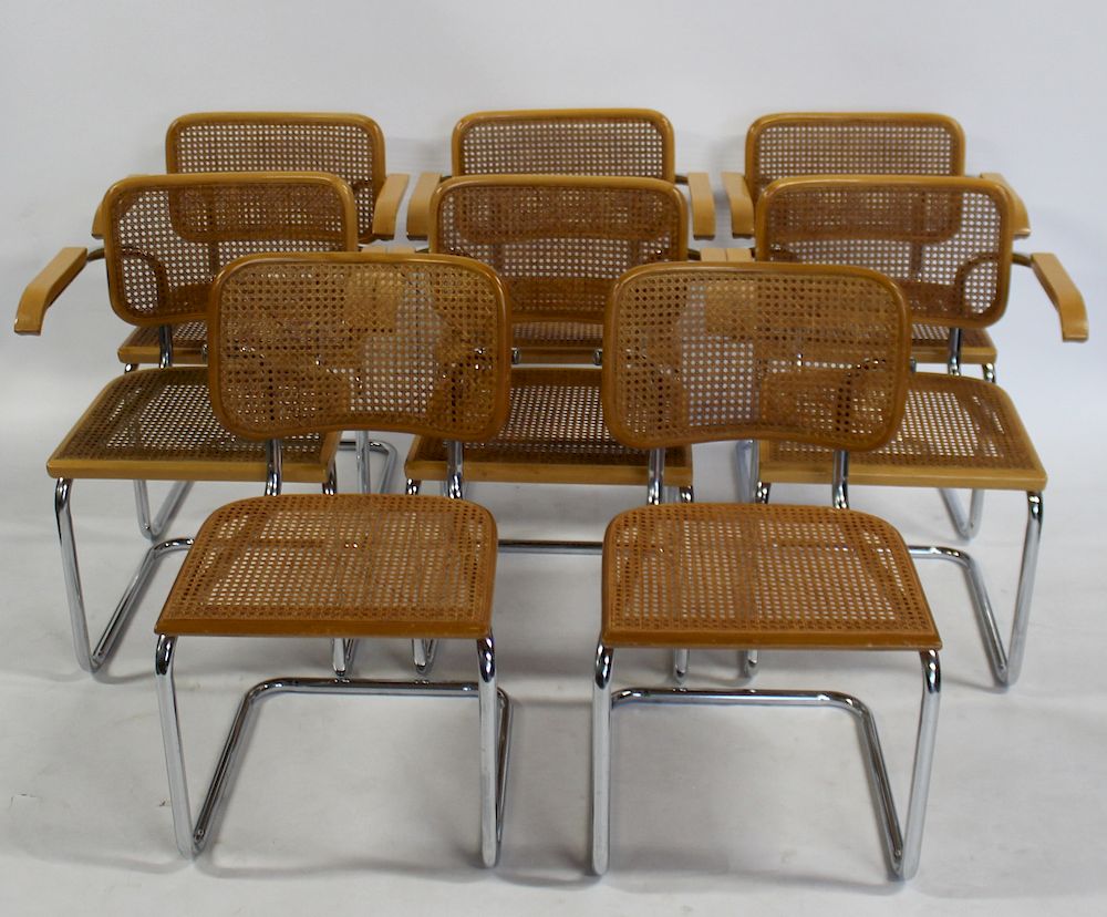 Appraisal: MARCEL BREUER Cesca Chairs Arm Side USA Italy arm and