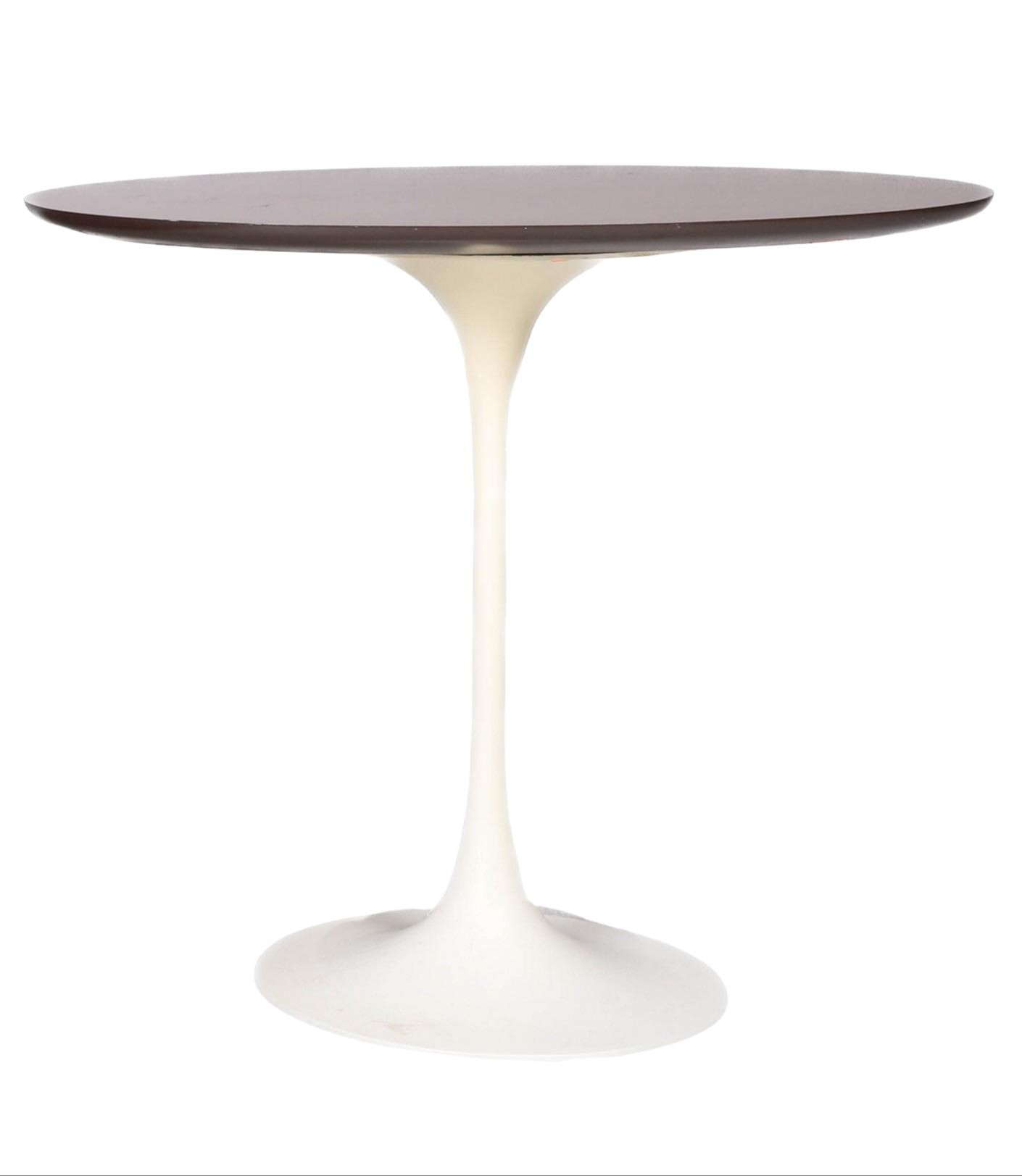 Appraisal: Eero Saarinen for Knoll style Tulip side table Paper tage