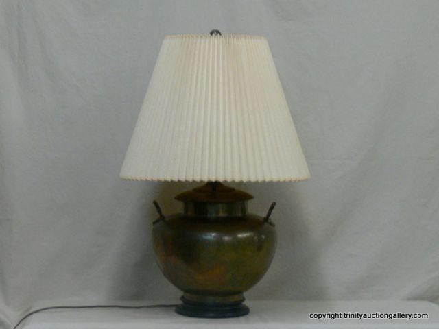 Appraisal: Chapman Copper Brass Table Lamp - Nice patina - working