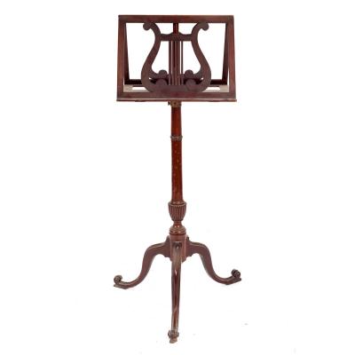 Appraisal: A George III mahogany duet stand the adjustable music rest