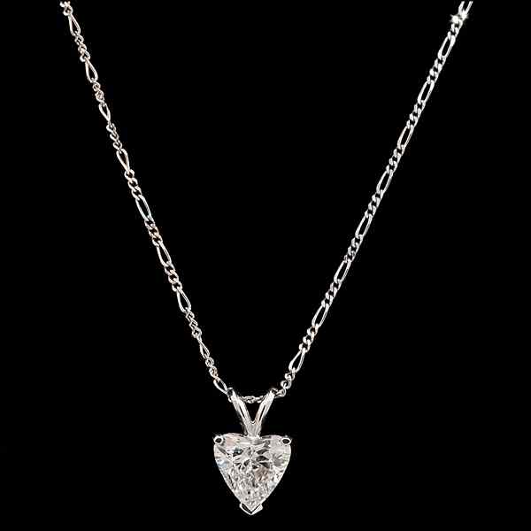 Appraisal: cts Classic Diamond Heart Pendant A K white gold classic