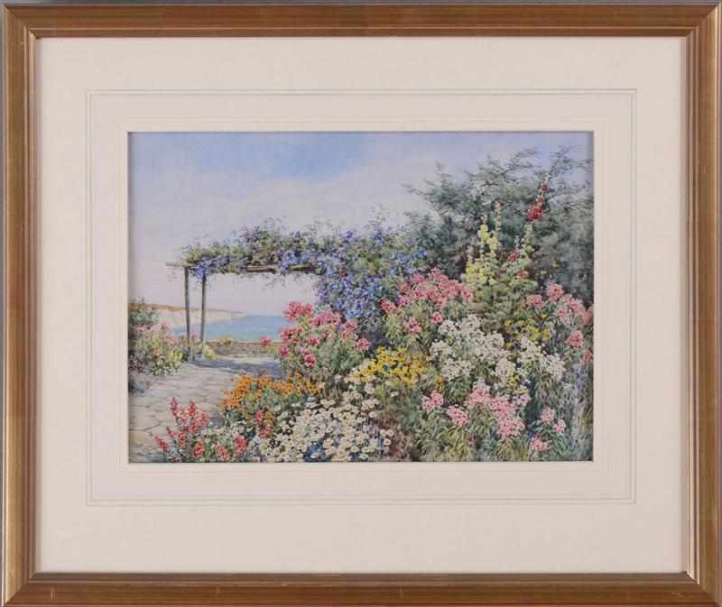 Appraisal: LILIAN STANNARD - BORDER AND ARBOR ON THE COAST Watercolor