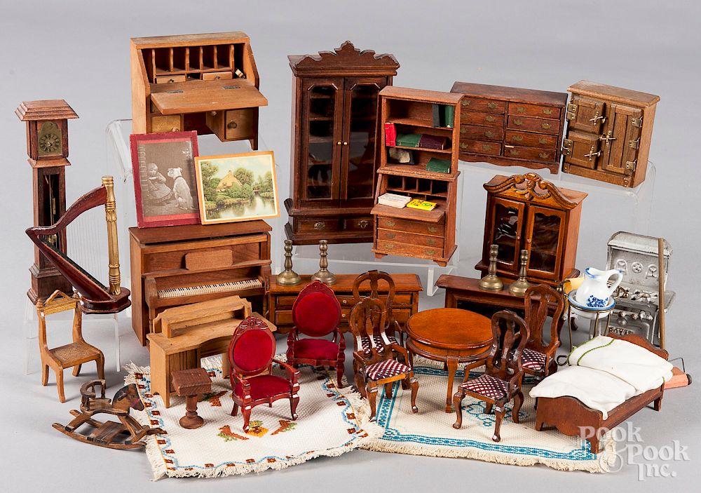 Appraisal: Lot of various dollhouse furniture and accessories Lot of various