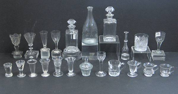 Appraisal: An assembled group of cut glass th th century Comprising