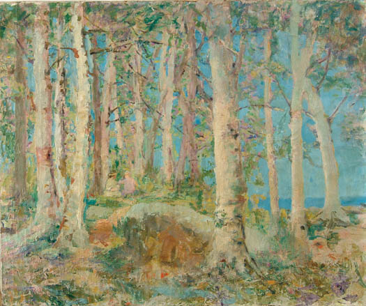 Appraisal: ALETHEA HILL PLATT American - IN THE BIRCH TREES Oil