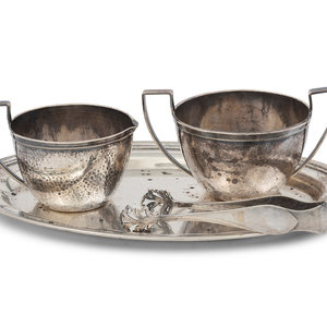 Appraisal: An American Arts Crafts Silver Creamer and Sugar Marshall Field