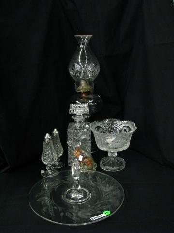 Appraisal: Group of crystal and pattern glass including a crystal decanter