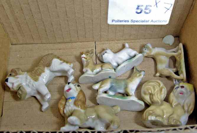 Appraisal: Colllection of Wade Whimsies First Edition Pedigree Dogs Set consisting